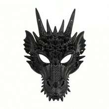 3件套豪华龙装套装，包含面具、翅膀、尾巴、红色龙面具、升级版面具、角色扮演龙装面具套装、感恩节、复活节礼物 | 龙战士面具、主题服装、派对服装、青少年服装、节日装饰、派对装饰 - 彩色 - 查看 12