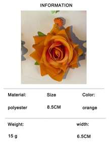 imoli 一对波西米亚风涤纶拉菲草3D玫瑰花耳环,小众礼物,适合女性海滩度假 - 彩色 - 查看 15