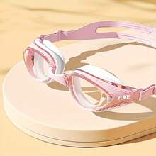 1 Pair Professional High Definition Anti-Fog Waterproof Swimming Glasses For Men And Women - Comfortable, Replaceable Nose Bridge, White Frame Clear Vision - Ideal For Swimming - [白色的] - 查看 8