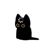 Cat Enamel Kids Brooch, Lapel Pin Badge, Backpack Decoration, Fashion Jewelry Accessory - Black - View 2