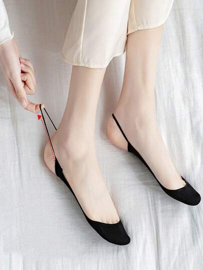 Vớ mỏng, trong suốt dành cho nữ, vớ mắt cá chân thoáng khí, thấm hút mồ hôi, không lộ cổ chân, thích hợp cho giày dép, mùa xuân/hè.