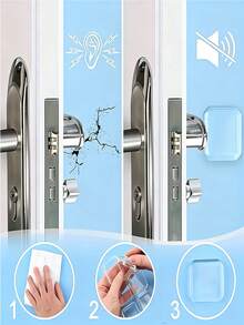 1/2/3/4 Piezas Almohadillas Tope de Puerta Anticolisión - Protectores de Pared Autoadhesivos sin Taladro, Almohadillas Amortiguadoras Especiales para Refrigeradores, Gabinetes, Puertas de Oficina y Hogar, Reutilizables, Cinta Adhesiva Fuerte, Reducción de Ruido y Prevención de Daños - multicolor - Ver 3