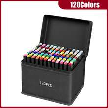 Bộ bút dạ hai đầu 12/24/36/48/60/80/100/120/168 màu, bút dạ hai đầu, vẽ minh họa màu, vẽ tranh, graffiti, truyện tranh, thiết kế dành cho người lớn, văn phòng, nghệ sĩ, quà tặng Giáng sinh, Năm mới, quà tặng tựu trường. - Bộ bút dạ nhiều mảnh - Xem 11