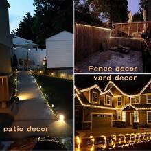 Warm White Solar LED Light Tube, Flexible Transparent PVC Solar String Lights, IPX4 Waterproof 8 Lighting Modes Auto Light Sensor, Suitable For Outdoor Garden Wedding Party Decor - Warm white light - View 7