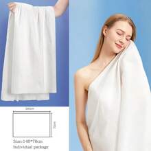 Khăn tắm du lịch dùng một lần, khăn mặt mềm mại dùng một lần cho phòng tắm khi đi du lịch, khăn tắm nhanh khô dùng khi cắm trại, cắm trại, xông hơi, tắm biển, bơi lội, tập gym. - trắng - Xem 8