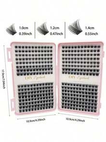 384pcs Individual False Eyelashes, Eyelash Book, Cluster False Eyelashes, Home DIY False Eyelashes, Cluster Eyelash Extensions, Makeup - View 4