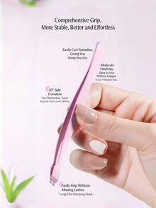 1个高精度不锈钢睫毛嫁接夹，专业美睫师使用，适用于下睫毛和卷翘睫毛 - 彩色 - 查看 5