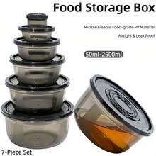 Set Wadah Penyimpanan Makanan Moradi Tone 14 Buah (7 Wadah + 7 Tutup) | Bahan PP | Segel Anti Bocor | Dapat Ditumpuk & Disusun | Berbagai Ukuran 50ml-2500ml | Penyimpanan Dapur - MultiWarna - View 12
