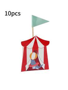 10Pcs Cute Cartoon Lion Candy Boxes Creative Circus Theme Animal Series Gift Boxes For Kids Baby Birthday Party Supplies - Multicolor - View 10