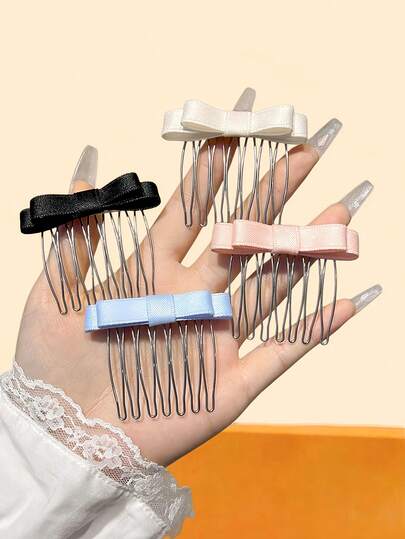 Bộ 4/2 kẹp tóc chống trượt, kẹp tóc mái, phụ kiện tóc, lược cài tóc