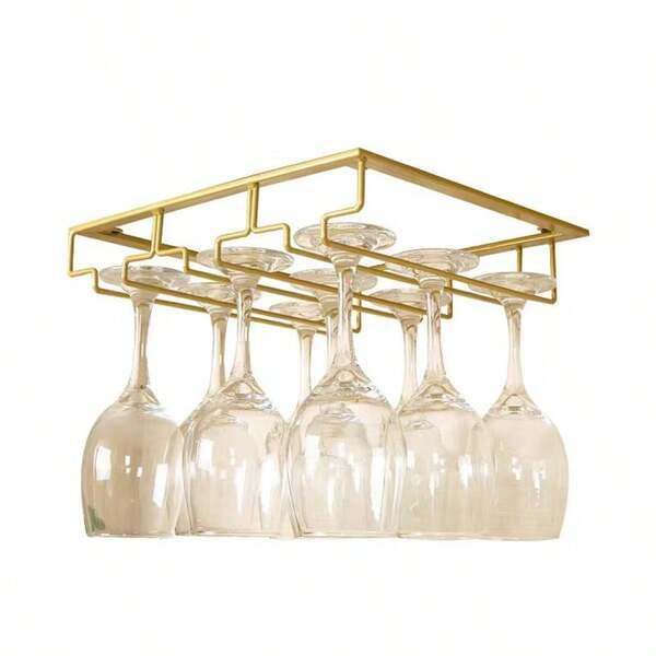 现代简约酒杯架，悬挂式酒杯架，轻巧奢华家居装饰，创意酒杯展示架