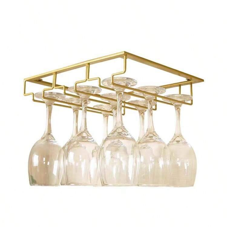 Giá treo ly rượu vang phong cách tối giản hiện đại, giá đỡ ly rượu vang treo tường, đồ trang trí nhà cửa sang trọng, giá trưng bày ly rượu vang sáng tạo. - Nhiều màu - Xem 1