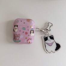 Cartoon Puppy Earphone Case, House Printed Earphone Cover, IMD Purple Bluetooth Earphone Protective Case, Suitable For AirPods 1/2/3/4/Pro - Purple - View 17