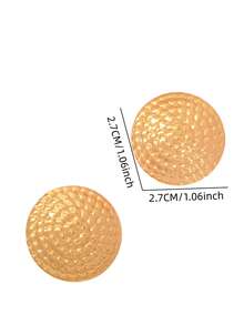 1 Đôi bông tai đinh tán bằng thép không gỉ với họa tiết đan xen phóng đại, thích hợp cho phụ nữ đeo trong các bữa tiệc. - Nhiều màu - Xem 5