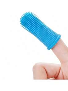 1支/3支装宠物软毛指套牙刷，适用于猫狗，狗狗牙齿清洁工具，指套直径2厘米 - 彩色 - 查看 13