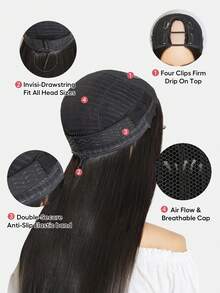 Tóc giả Tinashe 1B/2/30 kiểu U-Part không đường nối, mật độ 180%, chân tóc màu vàng mật ong, không cần cắt tỉa, keo dán hay cặn bẩn, tóc giả tự nhiên Brazil dành cho nữ. - SNATURAL/30 - Xem 12