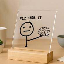 2D Flat, Humorous Office Desk Decoration, Acrylic, Humorous Gift For Colleagues, Relieves Stress, Office Fun Desktop Accessory. - A - View 5