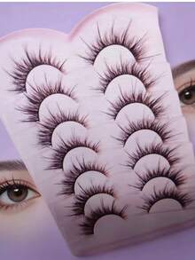 7对蓬松凌乱卡通恶魔轻盈柔软自然增大假睫毛 - 查看 3
