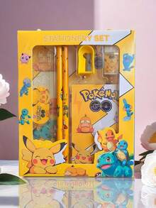 pokemon 6/8/12/14pcs Cartoon Stationery & Drawing Set, Suitable For Classroom Rewards, Back To School Gifts - Multicolor - View 3