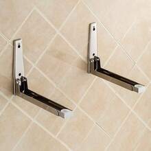 1 Pair Microwave Brackets Foldable Stretch Shelf Rack Wall Mount Kitchen Microwave Oven Stand Bracket Microwave Oven Wall Mounting Brackets - Silver - View 6