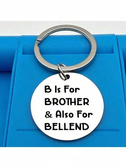 1 chiếc móc khóa ngộ nghĩnh "B là viết tắt của BROTHER" (Anh trai), quà tặng sinh nhật hoặc Giáng sinh, phụ kiện xe hơi, móc treo túi xách, chữ cái học sinh, phong cách dễ thương Gothic Y2K.