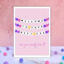 1Pc Pink Taylor Cartoon Graduation Card With Colorful Text - Perfect Birthday Gift For Friends And Family, Unique Small Business Thank You Note, Creative Graduation Keepsake - View 6