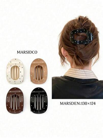 6pcs/Set 12cm Large Matte Black & White Lightweight Plastic Hair Clips, Fashionable Versatile High-End Elegant Minimalist Solid Color Hair Clips, Suitable For Daily Outings, Leisure, Parties, Work, Hairstyling, Washing Face/Hair, Makeup, Matching Outfits, Hair Accessories, Hair Clips, Hair Pins, Cute Decorations, Hair Ornaments, Valentine's Day Accessories, Headwear