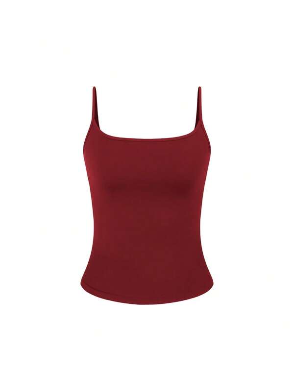 European And American Style Women Knit Sexy Cami Crop Top, Slim Fit Minimalist Summer Tank Top Casual