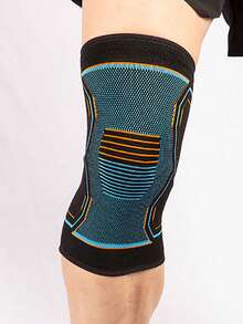 1 pieza Rodillera deportiva de compresión, elástica transpirable y antideslizante resistente al sudor para bádminton, ciclismo, senderismo, correr - Multicolor - Ver 11