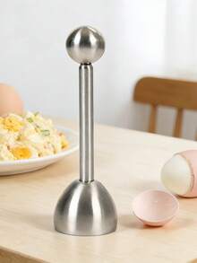 Stainless Steel Boiled Egg Topper Cutter, Tap To Open, Multifunctional Egg Cracker/Separator, Kitchen Tool - Multicolor - View 12
