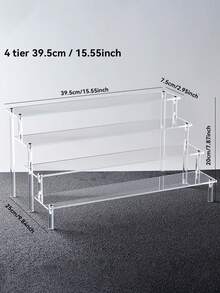 Akrylställ i flera nivåer, förvarings- och displayhylla för hemmet, smyckes- och kosmetikaställ, transparent displayställ för flera lager, tårtställ, parfymställ - Multifärgad - Visa 13