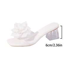 女士尖头单带高跟凉鞋，亮面皮革高跟礼服鞋，优雅适合婚礼/庆典场合，带搭扣和踝带 - 白色 - 查看 10