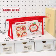 Hộp đựng bút hình quả táo trong suốt, túi đựng văn phòng phẩm chống thấm nước dung tích lớn dễ thương, túi đựng đồ dùng học tập cho học sinh, túi đựng bút hình hoạt hình. - hộp đựng bút Apple Pencil - Xem 11