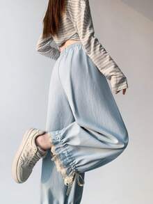 Women Pants - ブルー - 查看 5