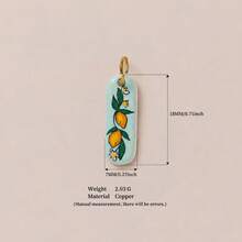 1pc Fruit Series Jewelry Pendant Accessories, Including Orange, Lemon, Strawberry Pattern Elements. Made Of 18K Electroplated Stainless Steel, Suitable For Daily Bag Decoration, Charming Ladies Necklace Pendant, Bracelet Pendant, Phone Strap Pendant, Keychain Pendant - Multicolor - View 16