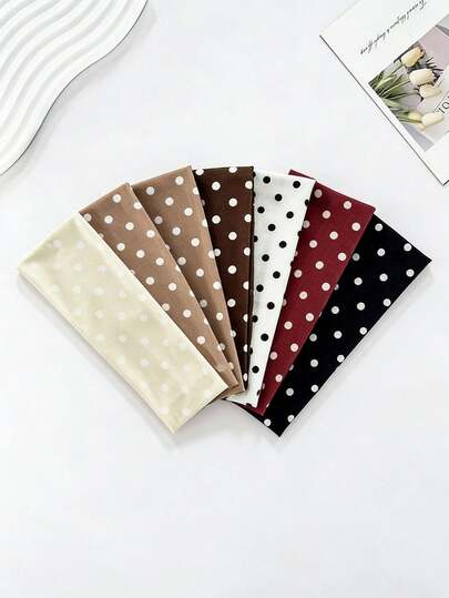 2026新款波点瑜伽头带，弹力时尚波点化妆头带，吸汗速干运动健身跑步防滑头巾，是国际妇女节、圣帕特里克节、复活节、白色情人节、诺鲁孜节的完美礼物。