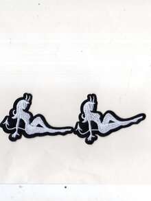 2pcs Multicolor Devil Woman Sewing/Iron-On Embroidered Patch - Ironing Style - View 14