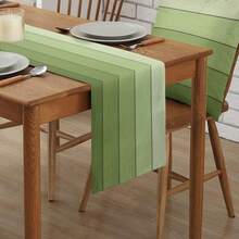 Ombre Moss Green, Polyester Farmhouse Rustic Vintage Barn Wood Texture Tablecloth, Non-Slip For Kitchen, Home, Dining, Outdoor Use - Multicolor - View 13