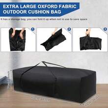 Silkfly - 4 bolsas de almacenamiento para cojines de patio de 60 pulgadas de largo x 20 pulgadas de ancho x 28 pulgadas de alto bolsa de almacenamiento de cojín extragrande para muebles bolsa de - 4 - Ver 6