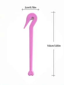 2pcs Elastic Hair Tie Cutter, Disposable Rubber Band Remover Tool, Hair Accessory To Prevent Scalp Damage (Purple & Pink), Curling Iron, No-Heat Curling, Hair Curler, Salon & Travel Essential, Back To School - Multicolor - View 2