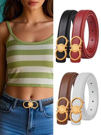 Thắt lưng nữ đa năng 2.5cm với khóa D-ring, hàng mới về năm 2026, thiết kế thanh lịch.