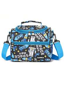 1pc Dinosaur Themed Insulated Lunch Bag, Unisex, Cute Insulated Lunch Box Set With Handle And Detachable Shoulder Strap, Reusable, Insulated Lunch Bag Set With Detachable Shoulder Strap Cooler Bag Waterproof Large Capacity Picnic Outdoor Picnic Bag Lunch Bag For Women School Supplies Camping Essentials - Multicolor - View 23