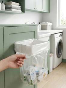Soporte plegable para bolsas de basura de cocina montado en la pared, adecuado para habitantes de espacios pequeños, amas de casa y entusiastas de la cocina, se puede instalar en puertas de gabinetes de cocina, tocadores de baño, salas de almacenamiento y otras áreas confinadas - A - Ver 3