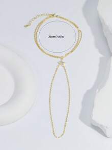 1 chiếc vòng tay mặt dây chuyền hình trái tim và giọt nước đính đá Zirconia siêu nhỏ tối giản, thích hợp đeo hàng ngày và làm quà tặng dịp lễ cho phụ nữ. - Nhiều màu - View 12