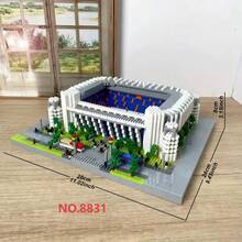 Bộ lắp ráp 4000 mảnh ghép hình sân vận động bóng đá nổi tiếng thế giới Camp Nou/Bernabeu/Bóng đá/Bóng rổ, quà lưu niệm nghệ thuật trang trí, quà sinh nhật cho người hâm mộ. - Nhiều màu - Xem 4