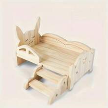 Giường ngủ cho thú cưng dùng được cả bốn mùa - Có cầu thang tháo rời và đệm êm ái, phù hợp cho chuột lang, thỏ, chinchilla, chuột hamster và chồn. - Xem 4