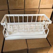 一套厨房水槽收纳架，带毛巾杆、自动沥水盘、海绵架，防锈碳钢材质，厨房水槽配件 - 彩色 - 查看 9