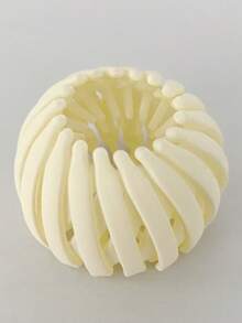 4pcs Women Matte Bird Nest Hair Clips, Bun Maker, Ponytail Holder, Expandable Hair Claws For Daily Use - Multicolor - View 3