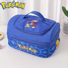 pokemon Túi đựng cơm trưa cách nhiệt dày dặn hình hoạt hình, hộp cơm trưa, túi xách hai lớp, túi đựng cơm bento chống thấm nước, túi dã ngoại. - Nhiều màu - Xem 7