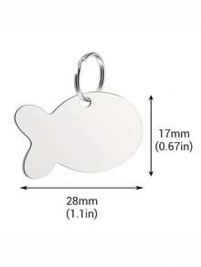 1pc Customized Stainless Steel Fish-Shaped Cat ID Tag, Engraved With Pet Name & Phone Number, Cute Fish Bone Design, Ideal Gift For Cat Owners, Fashionable Pet Collar Accessory, Perfect Gift For Pet Lovers - Multicolor - View 2
